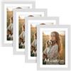Anhow Set di 4 Cornice 21x29,7 cm (8,27x11,69 Pollici), Cornice Foto A4 con Passepartout per Foto 15x20 cm Cornici Portafoto per la Decorazione - Bianco / 21x29,7 cm (8,27x11,69 Pollici)