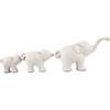 pajoma Trio di elefanti Family II in porcellana, 26,5 x 8,5 x 15 cm (L x P x A)