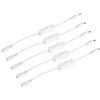 Fdit - Cavo con interruttore per striscia LED, adattatore con attacco maschio/femmina, 12 V, 5 pezzi, bianco