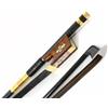 YoungMonic Advance - Archetto per violino in fibra di carbonio intrecciato 4/4, in legno di serpente, colore nero (stile 1)
