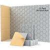 Soundsbay Pannelli Fonoassorbenti 12 Pezzi Grigio Argento 30x30x0.9cm | Isolamento acustico da parete per porte, soffitti, per la decorazione di gioco, uffici, studi, Pannello fonoassorbente