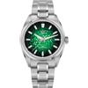 watchdives WD0003C Orologio da uomo di design originale VH31 Sweep Second orologio al quarzo 36 mm vetro zaffiro orologio da polso di lusso impermeabile 100 m, Ghiaccio/verde/anello capitolo nero