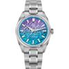 watchdives WD0003C Orologio da uomo di design originale VH31 Sweep Second orologio al quarzo 36 mm vetro zaffiro orologio da polso di lusso impermeabile 100 m, Blu/Viola, Bracciale
