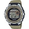 Casio Orologio al quarzo digitale da uomo con cinturino in resina WV-200R-5ACF, Beige