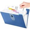 Generic Organizzatore di file espandibile con 8-12 tasche, cartelle portadocumenti a fisarmonica con etichette, organizer portatile per ricevute e fatture di documenti cartacei, forniture per ufficio per la