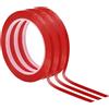 PATIKIL Nastro Adesivo per Lavagna Bianca, 3 Pezzi Sottile Nastri Evidenziatore Adesiva per Marcatura Grafica Grafici Fai Da Te, Rosso (66M x 5mm)