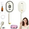 Buhtario Electric Spray Air Cushion Comb for Women - Rechargeable Nano-Mist Hair Brush | Detangles, Anti-Frizz Dry Hair for a Silky, Static-Free Home Spa Experience (1,Bianco crema)