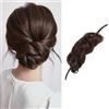 BKEPDY Chignon Facile Accessorio Capelli Finti Chignon Finto per Extension Coda Capelli Acconciatura Updo Bun Maker Ciambella per Donne Ragazze Acconciature Eleganti Raccolti (Nero brunastro)