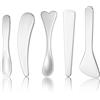 Hpmjz 5pcs Mini Spatola di Trucco In Metallo Cucchiaio Cosmetico In Acciaio Inox Multifunzionale Spatola di Bellezza Maschera Riutilizzabile Applicatore Viso Scoop Strumenti per la Cura della Pelle per