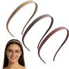 YAWYO Set di 3 cerchietti sottili in plastica con denti, fascia per capelli antiscivolo a zig zag per donne, ideale per chi porta occhiali (Caffè, Kaki, Marrone)