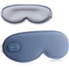 VINTEAM Maschera Occhi Riscaldata Wireless Mascherina per Dormire Design 3D con Impostazioni di Calore e Timer Regolabili Compressa Oculare Calda Ricaricabile -Blu