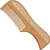 KYVU W24 Pettine per baffi e barba, fatto a mano, da uomo, 7,5 cm, in legno di faggio, finitura naturale