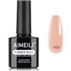 AIMEILI Base Rubber Colorate 15ml Rubber Base Gel per Rafforzare le Unghie Smalto Rinforzante Unghie UV Gel Autolivellante - 1325