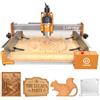 LUNYEE 4040 Pro Max CNC Router Machine con router 800W, area di lavoro 400 x 400 x 90 mm, guida lineare asse Z, azionamento a vite a sfera, CNC desktop per legno, MDF, acrilico, PCB e alluminio