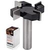 Similky - Punte per fresatura di superfici con codolo da 1/2, diametro di taglio da 5,1 cm, per appiattire la lamiera, fresa per legno, strumento per la lavorazione del legno, 4 ali da 5,1 cm.