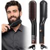 Mineup Piastra Per Barba Capelli, Spazzola Lisciante Elettrica, Piastra Per Barba Da Uomo, Spazzola Lisciante Per Capelli, 3 Temperature Di Riscaldamento, Portatile Per Viaggi E Casa