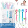 FeinKulturia 26 Spazzolini da Denti Monouso con Dentifricio, Spazzolini 5 in 1, Mini Spazzolino da Denti Portatile con Filo Interdentale, Raschietto Lingua & Stuzzicadenti, Confezione Singola, Gusto Assortito