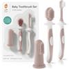 Cherish Baby Care Spazzolino Neonato (3-24 Mesi) - Silicone (Rosa) | Set include 1x spazzolino neonato da dito & 1x in silicone. Spazzolino bambini 1 anno e 12 mesi in silicone senza BPA.