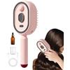 Generic Spazzola elettrica a vapore per capelli, ricaricabile, portatile, con luce rossa, spazzola districante senza fili, anti- , per la cura del cuoio capelluto, casa, spa e viaggi
