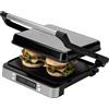 JATA JEGR1529 - Grill Elettrico Digitale 2000 W Griglia con apertura totale 180° | Display LED | Piastre miste antiaderenti senza PFOA | Coperchio basculante | Vassoio raccoglitori
