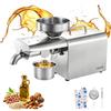 VEVOR Macchina Pressa Elettrica Spremitura dell'Olio, Estrattore Automatico Frantoio per Olio 750 W con Pressatura a Caldo 50 °C-300 °C, Estrazione Semi Arachidi Sesamo Mandorle, Acciaio Inox