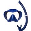 Aqualung Neos - Set Snorkeling con maschera monovidrio frameless + tubo in silicone, vetro temperato per immersioni, volume 170cm³, compatto da viaggio
