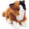 Uni-Toys - Gatto tricolore, sdraiato - 20 cm (lunghezza) - gattino di peluche, gatto fortunato - peluche
