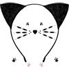 LUYANFX Cerchietti Leopardo e Gemme Adesivi, Cerchietto Halloween Gatto, Cerchietto con Corna da Gatto, Accessori Costume Cosplay di Halloween Carnevale per Ragazze Donna (A)