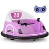 RELAX4LIFE 6V Autoscontro Elettrico per Bambini, con Telecomando, Carrozza Motorizzata a 360° con Luci LED, Musica e Suoni, Connessione Wireless, per Bambini 18+ Mesi (ROSA)