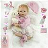 ZIYIUI Bambole Reborn 22 Pollici 55 Centimetri Bambole Reborn Femmine in Silicone Morbido Bambole Che Sembrano vere Realistica Bambino Ragazza Regalo di Natale