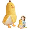 Whyzsjnclg Anatra Banana Simpatico peluche a forma di anatra Peluche morbido da 19, 69 pollici Cuscino avvolgente carino per ragazza ragazzo, giallo