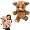 Generico Pupazzo Che Corre, 45cm Adorabile Animale Peluche Muccas Pelosa Per Alleviare Lo Stress, Peluche A Forma Di M ucca, Morbidi Cuscini Decorativi, Pupazzo Animale M ucca In P eluche Per Camera Da L etto