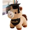 TYUKXJH Peluche cavallo di laurea | Cuscino morbido e coccolone | Animale in peluche Cavallo - per coccolare, dormire, rilassarsi, in camera da , camera per bambini, sul , divano, in ufficio