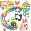 HaoVrisn Costruzioni Magnetiche per Bambini, 108 Pezzi Blocchi Magneti Bambini, Giocattoli Educativo Montessori Cubi Magnetici - Regalo Bambino e Bambina 3-9 Anni (2.5CM*2.5CM)