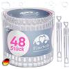 EinsSein 48x Bolle di sapone matrimonio cuore Vetro Box bianco Wedding Bubbles per sposi feste compleanno battesimo comunione decorazioni nozze party accessori regalo bomboniere