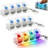 HBSFBH 3 Pezzi Portachiavi Fidget Tastiera, Fidget Clicker per Tastiera, Tastiera Fidget Toys per Adulti, Fidget Tastiera Portachiavi, Tastiere Fidget Clicker con Luce LED, per Ansia, Ufficio, Scuola (M1)
