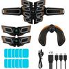 Aolso EMS Elettrostimolatore Muscolare, Stimolatore Addominale, 6 modalità e 18 intensità, EMS Full Body ABS/Addominali/Braccia/Gambe/Glutei, USB Ricaricabile-Uomo/Donna