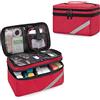 Trunab Piccolo Borsa Portaoggetti per Medicinali e Portapillole, Kit di Pronto Soccorso Adatto con Farmaci d'Urgenza, Integratori e Portapillole Settimanale, Rosso