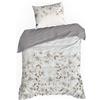 EUROFIRANY | Set copripiumino - Fodera per cuscino - beige - bianco - 140 x 200 cm - 100% cotone - Set da letto - a fiori