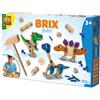 SES Creative - Brix junior - Dinos - Dinosauro - Set costruzione in legno - Martello in legno e forme dinosauro