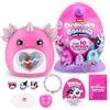 Rainbocorns Eggzania Mini Uovo Pasquale Sorpresa (Axolotl) di ZURU, Mini Peluche con Slime, Regalo Pasqua Bambine