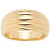 Jewels by Leonardo, anello Elisabetta, in acciaio inox dorato, misura 20 (63), linee perimetrali, forma affusolata, idea regalo per donne - 025303, Acciaio inossidabile, Nessuna pietra preziosa