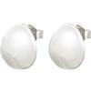 Breil, Collezione B Whisper, Orecchini Donna in Acciaio Lucido, con Pratica Chiusura a Farfalla, Superficie Irregolare, Sinuosa e Luccicante, Colore Silver, 11 x 10 mm, Idea Regalo Donna