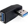 DeLOCK - 65341 - Adattatore per cavo (USB 3.0, USB 3.0, maschio/femmina, nero)
