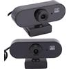 LICAEVEY Webcam 2K, Fotocamera USB Plug and Play con Obiettivo Ultra Grandangolare da 170° con Doppio Obiettivo per Computer e Guida, compatibilità Multi Scenario, Robusta Struttura in ABS