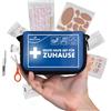 WALSER mini kit di pronto soccorso Premium per la casa, borsa per medicazioni impermeabile 2026, kit di emergenza compatto da 107 pezzi, mini cassetta blu