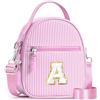 YOOLIFE Borsa regalo per bambine da 3 4 5 6 7 8 9 10 11 12 anni - Borsa a tracolla per bambini con lettere, regalo di compleanno per adolescenti, sorelle, nipote, Colore: rosa., A