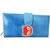 Macha Portafogli portafogli e portacarte in pelle stile indiano etnico per carte di credito e argento liquido con tasca per monete, Turchese., Taille 23 cm sur 11 cm, Etnico