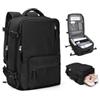 SZLX Borse da Cabina per Easyjet 45x36x20 Zaino da Viaggio Donna Ryanair 40x20x25 Bagaglio a Mano con porta usb zaino da viaggio aereo bagaglio a mano zaino per laptop Casual Daypack Nero
