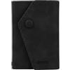 TECHMADE ETRES Portafoglio Magnetico ICON Easy - Compatibile con iPhone 17/16/15/14/13/12 - Protezione RFID, in PU Leather - 2 Slot Carte + Tasca Contanti - Compatto, Unisex, Antiscivolo (botton nero)